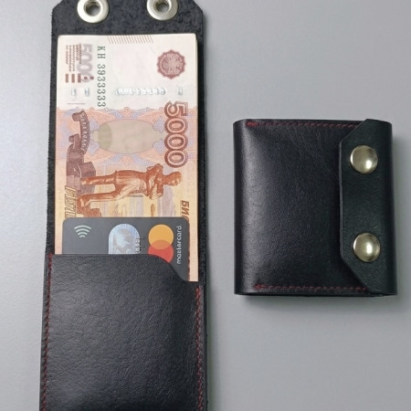 Tredny Pure Leather Wallet- Black